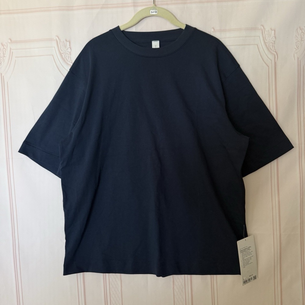 Lululemon Heavyweight Cotton Oversized T-Shirt Navy Size S Boxy TRNV NWT $68